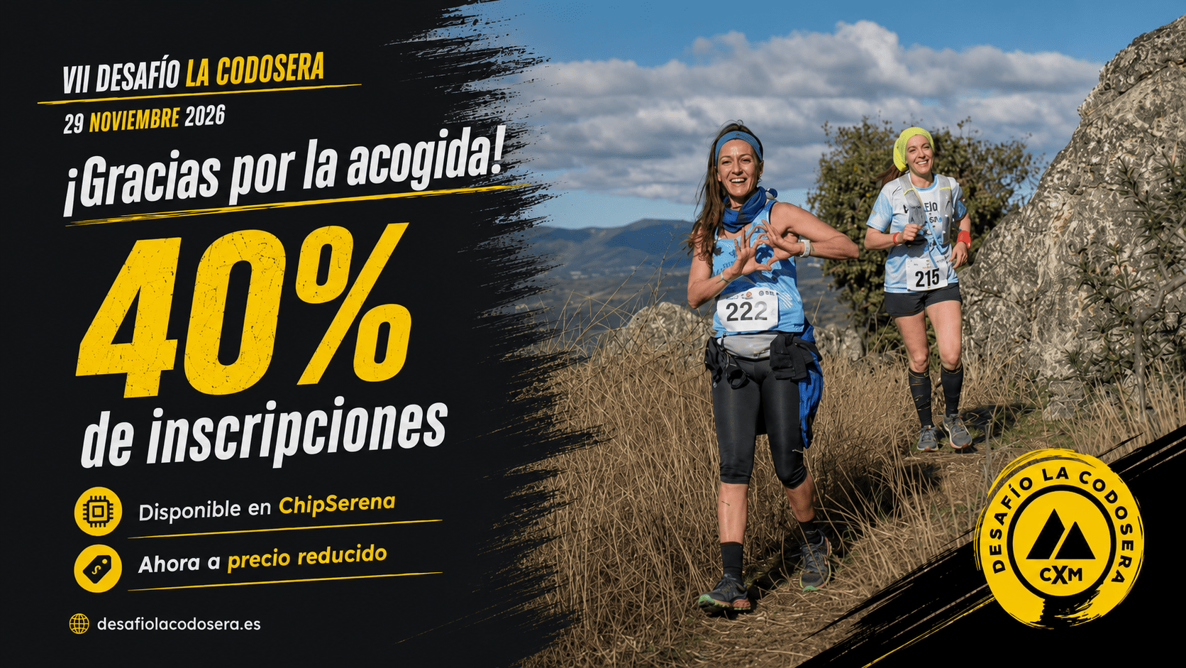 ¡Gracias por la acogida! Llegamos al 40% de inscripciones en los primero días